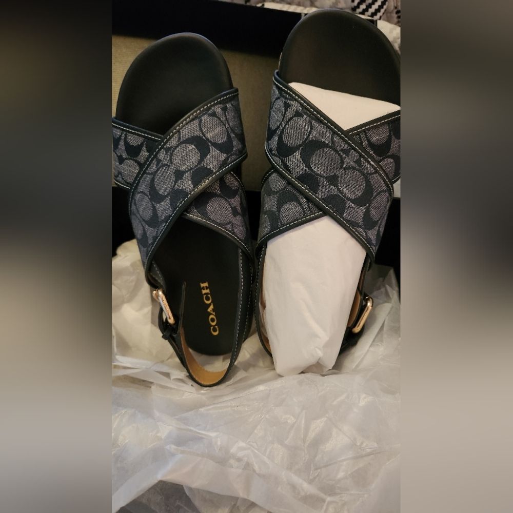 Coach 9.5 Adora Chambray sandals
